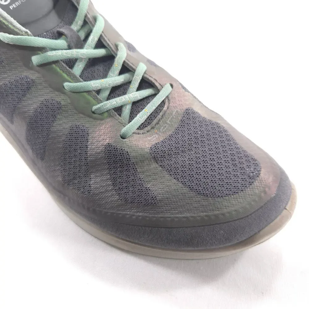 Ecco Biom Athletic Lace Up Running Shoe Womens Size 8.5 39 Gray Blue White